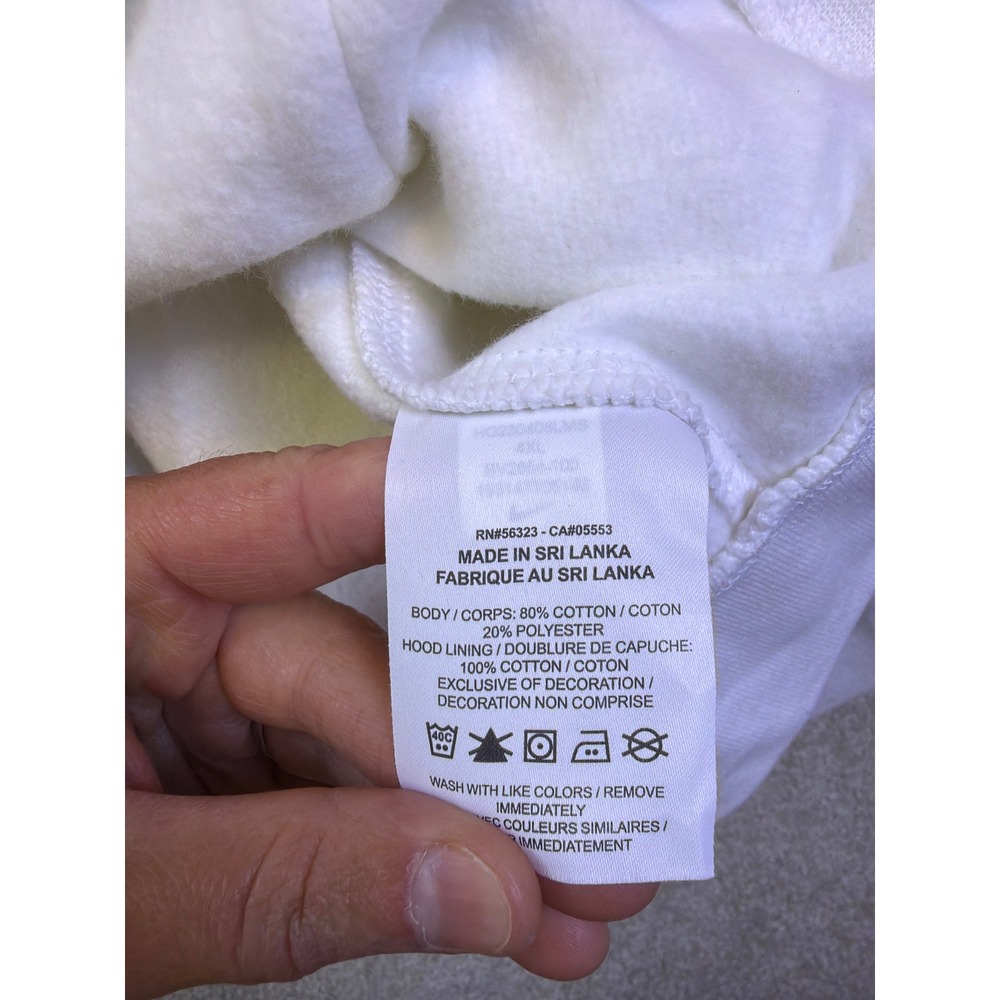 Nike Hoodie Mens 4XL White Embroidered Logo Pullover NEW FLAWS READ - Picture 6 of 9